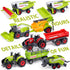 Oriate Farm Tractor Set, 34 Piece Die Cast Vehicle Playset, Large Tractors Toy for Kids Birthday Gift