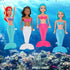 Mermaid Bath Toys for Toddlers Kids Girls - Princess Wind Up Tail Flap Floating Water Bathtub Toys, 6 Pack for Swimming