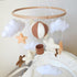 Goukurlsma Neutral Hot Air Balloon Mobile for Crib Boho Baby Crib Mobile for Girls Boys Stars & Clouds Hot Air Balloon