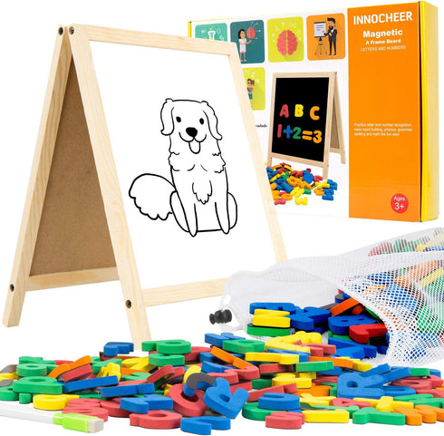 INNOCHEER Magnetic Letters and Numbers for Toddlers, Magnetic Board for Kids, ABC Alphabet Magnets, Educational Dry
