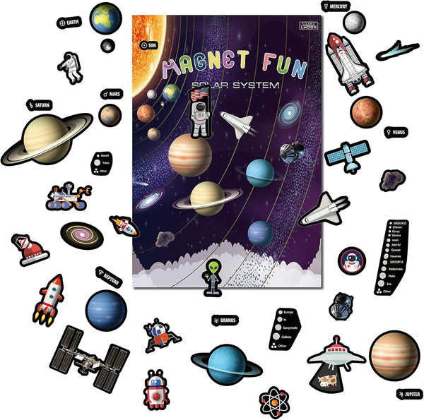 39 Pcs Magnetic Portable Playboard Solar System Planet Educational Teaching Playset