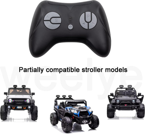 JR1839 2.4G Black Parental Remote Control Car, Bluetooth Remote Control Accessories,Matching JR Receiver Electric Ride