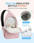 Pack 2 AGPTEK GPTEK Diaper Sling Bag, Small Crossbody Bags for Mom with Insulted Pockets & Water Bottle Holder