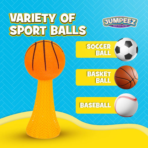 24-Pack IPIDIPI TOYS Jumpeez Sport Ball Rocket Poppers Jumping Spring Launcher Toys - Birthday Party Favors, Goodie Bag