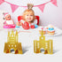Gejoy 4 Pieces Castle Table Centerpiece, Glitter Princess Theme Decorations for Birthday Baby Shower Party