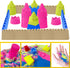 Set 4lbs ESSENSON Sensory Bin - Play Sand Kit with Construction Toy Truck and Magical Sand, Pretend Play Beach Sensory