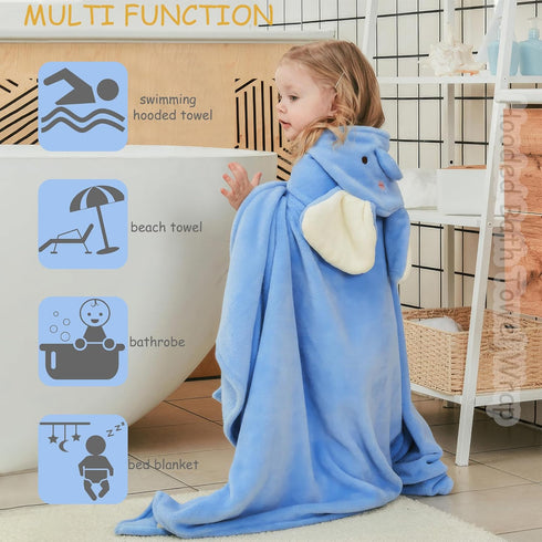 Toddler Bath Towels with Hood Elephant Hooded Towels for kids Ultra Soft Baby Bath Wrap Absorbent Toddler Blanket