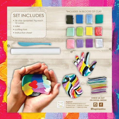 6 Hapinest Make Your Own Clay Handprint Bowl Kit for Kids, Arts and Crafts for Boys & Girls Ages Years and Up