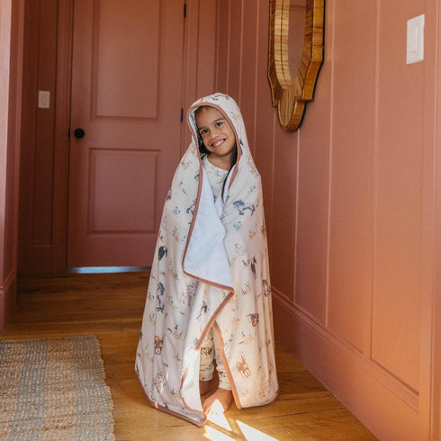 Cozy Montana Big Kid Hooded Towel by Copper Pearl - and Stylish