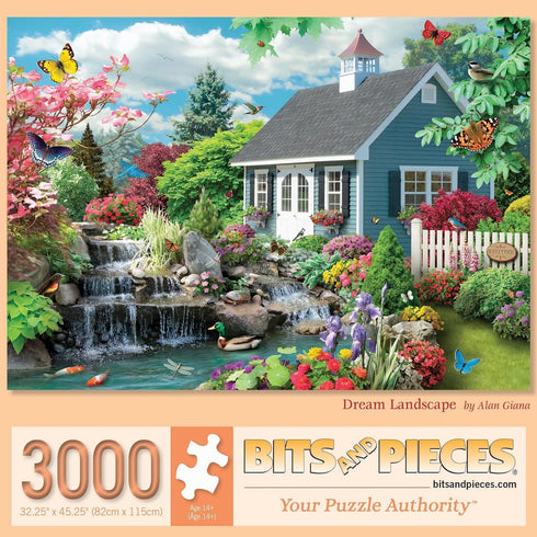 3000 32" 45" Bits and Pieces Piece Jigsaw Puzzle for Adults Dream Landscape - Spring Scene Jigsaw Puzzle by Artist Alan