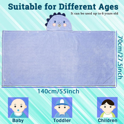 0-6 2-Pack 27.5"X55" Toddler Towels Hooded Kids Bath Towels Years Unisex Toallas para Bebe Thick Ultra Absorbent Soft
