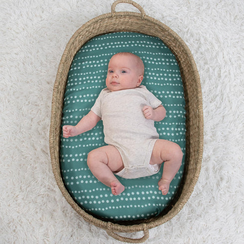4-Pack The Peanutshell Baby Bassinet Sheets for Boy - Soft, Oval & Fitted Baby Boys Bassinet Sheet, Rectangle, Fitted