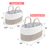 Rope Diaper Caddy - Storage for Baby and Toddler Items - Portable Cotton Organizer Easily Holds Diapers, Wipes