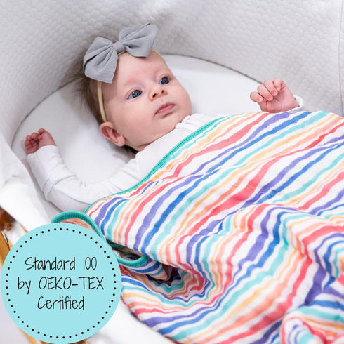 100% 6-Layer 47 47 Inches Cozy LollyBanks Muslin Baby Quilt, Cotton Soft Baby Blanket for Boys and Girls, Large x
