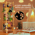 55.12in Stuffed Animal Storage Zoo with Wheels and Twinkling Bee String Lights, Large Wooden Stuffed Animal Storage