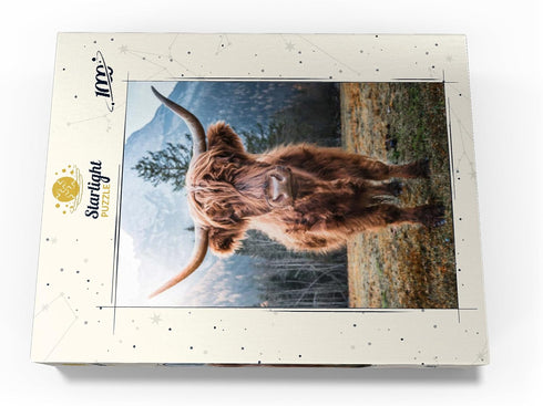 MyPuzzle Highland Cattle in The Italian Dolomites - Premium 1000 Piece Jigsaw Puzzle for Adults