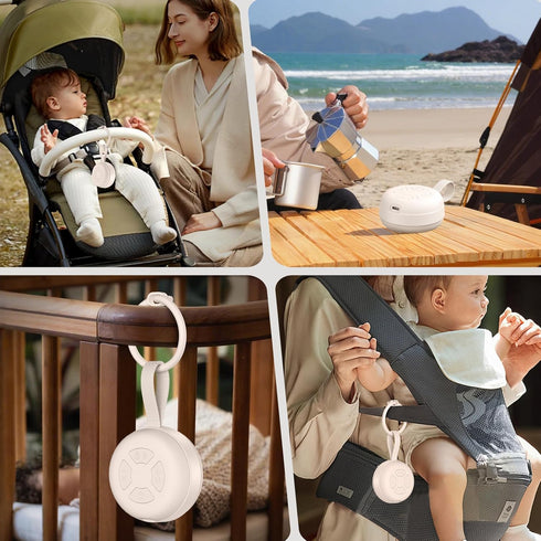 FENDALE 12 Portable Sound Machine for Baby | White Noise | Soothing Sounds | Noise Canceling for Travel, Office