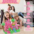 Magnetopia 100PCS Sets 4-8 Magnetic Blocks - Magnetic Building Block Cubes, Magnet Blocks Transparent Castle Princess
