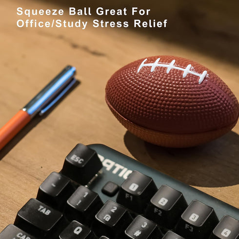 GiftExpress 1 Dozen Mini Football Stress Balls, 4" Foam, Superbowl Decoration Party Favor, Football Themed Supplies
