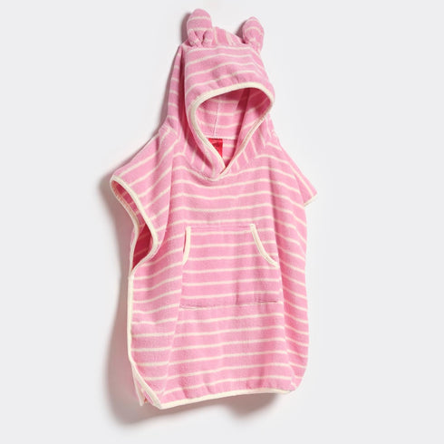 Kids Hooded Towel with Cotton Candy Stripes - Fun & Functional