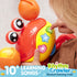 Play-Act Tummy JOVA Crawling Crab Baby Toy, Interactive Musical Crab with Intelligent Sensor & Auto-Avoiding Obstacles
