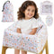 High Chair Cover Portable with 3-Point Harness, Waterproof Baby Seat Cover for