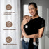 ELDOMA (7-35 lbs 3-15kg) Black Baby Wrap Carrier - Lightweight, Breathable Baby Sling, Hands Free Baby Carrier Sling