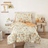 Wake In Cloud - Floral Toddler Bedding Set for Girls, Cute Colorful