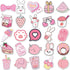 50PCS Cute Kawaii Stickers for Water Bottles, VSCO Pink Stickers for Laptop Aesthetic Gift for Kids Teens Girls