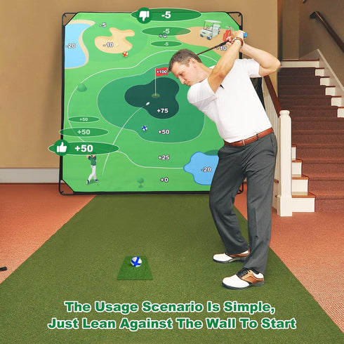 70"x70" Golf Chipping Game Practice Portable Training Game for Indoor & Outdoor Use, Improve Short Game Accuracy