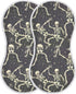 GOODOLD Set 4 Pack Cartoon Spooky Skeleton Muslin Baby Burp Cloths - Super Absorbent and Soft Burping Rags - Cotton