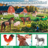 WAIIW Toddlers,38 47.2x31.4 Playset 3-5 Farm Animal Toys for PCS Realistic Animal Figurines Toys with Large Activity