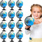 12 Pieces World Globe with Stand - 4.6 Inches Educational Geographic Globe for Kids, Classroom Desk Decor, Blue