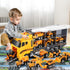 Toddler Construction Toys Car Transport Vehicle with Play Mat, Die-cast Alloy Engineering Gifts for Kids