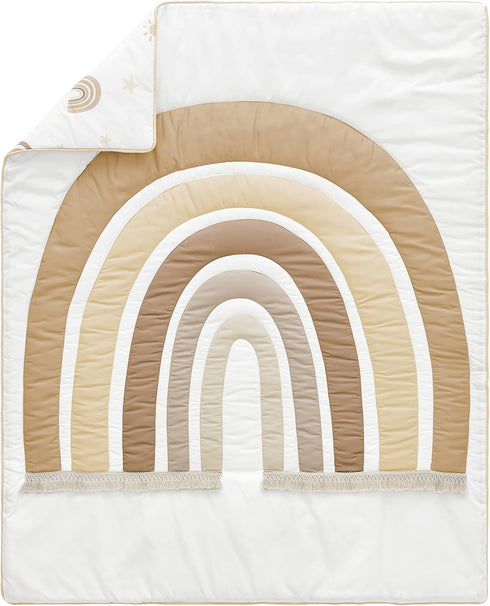 Set 4pc Sweet Jojo Designs Neutral Boho Rainbow Baby Girl Boy Unisex Nursery Crib Bedding Mustard Yellow Pumpkin Orange