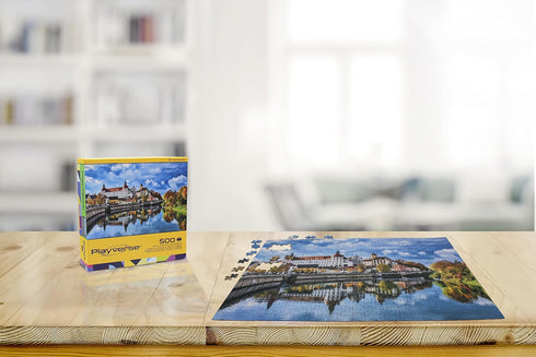Neuburg Castle Palace, Germany - 500 Piece Jigsaw Puzzle for Adults, 20.4 in. x 14.9 in. | 52 x 38 cm