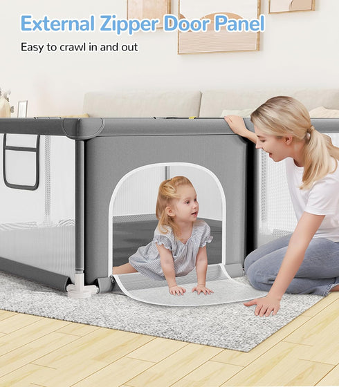 47"x47" Setup, Dripex Baby Playpen, Small Playpen for Babies, Enhanced Safety Baby Play Yard for Indoor & Outdoor