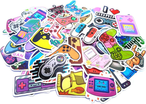 100 Pcs Video Game Water Bottle Stickers for Boys, Gaming Gamer Stickers