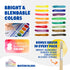 Pack 36 Sets 8 Color Swell Bulk Watercolors Paint with Wood Brushes - with Washable Colors Each - Perfect for Kids