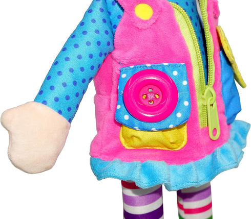 June Garden 15.5" Dressy Friends Belle, Educational Stuffed Plush Doll for Kids and Toddlers 2 Years and Up, Montessori