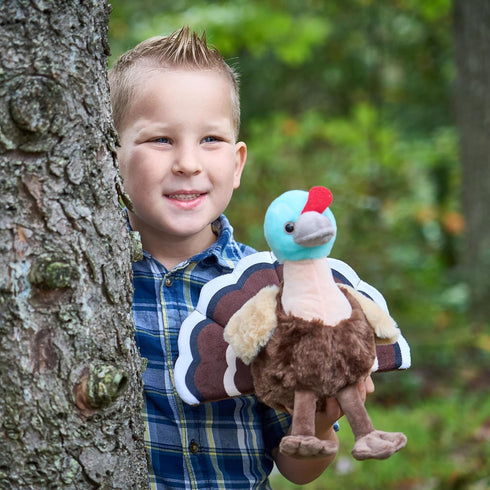 9 inches The Petting Zoo Turkey Stuffed Animal Plushie, Gifts for Kids, Wild Onez Wildlife Animals, Turkey Plush Toy
