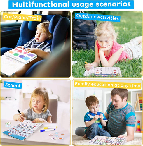 3-5, 30 4-8, Mallify Busy Book for Toddlers Preschool Busy Book Themes Kids Binder and Early Learning Toys, Tracing