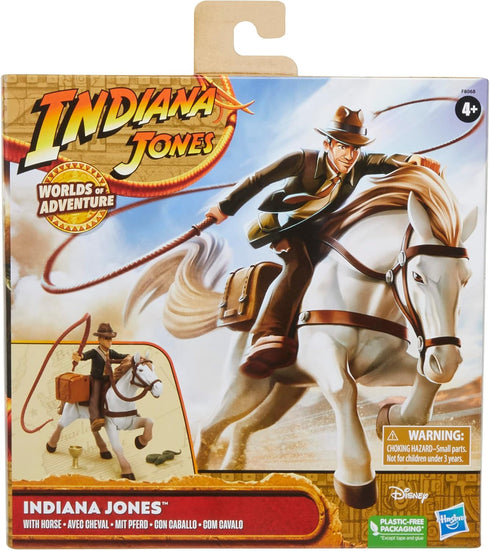 Indiana Jones Worlds of Adventure with Horse Action Figure Set, 2.5-inch, Action Figures for Kids Ages 4 and Up