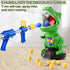 NIPLOOOW 3-5 2 3 4 5 6 7 8 Dinosaur Shooting Toys for Kids Years, Movable Target Shooting Games with Air Pump Launcher