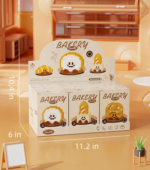 Sets (9 Sets) QMEAKMONY Mini Building Blocks Bread Cute Micro Mini Bread Building Bricks for Adults Micro Nano Bricks