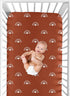 Sweet Jojo Designs Rust and White Boho Rainbow Boy or Girl Fitted Crib Sheet Baby or Toddler Bed Nursery - Orange