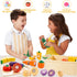 Set Set 3+ Wooden Play Food for Kids Kitchen | Cutting Veggies & Fruits Toy Food with Storage Case & Bag, Play Kitchen