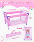 Playset 18 Inch BABESIDE Baby Doll Crib with Bedding & Accessories, Portable Baby Doll Crib for Dolls, Pretend Play