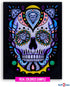 Stuff2Color Sugar Skulls Fuzzy Velvet Halloween Coloring Posters, 6 Pack for Day of The Dead Activity