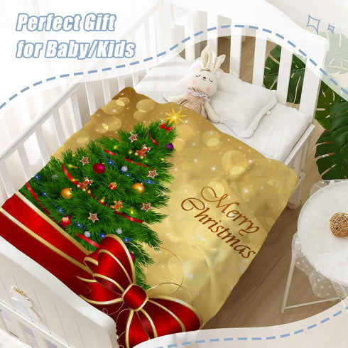 30x40 Neatee Living Christmas Baby Throw Blanket Small Christmas Tree Blanket Xmas Winter Blanket Lap Toddler Swaddle